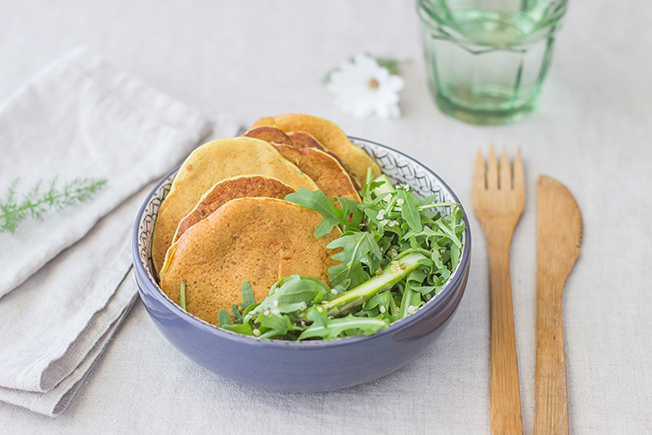 Pancakes di ceci e asparagi