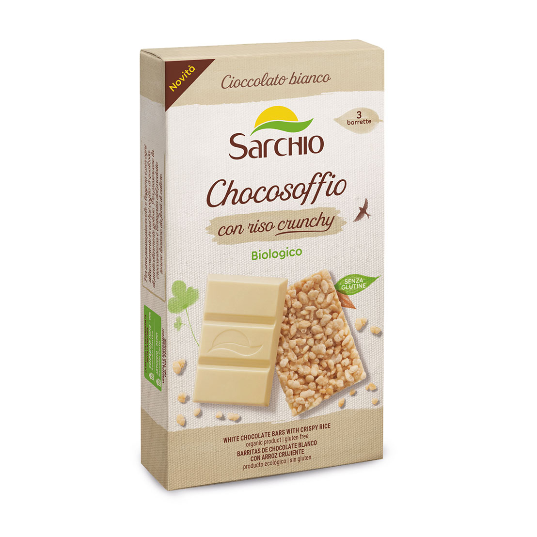 Chocosoffio crunchy con cioccolato bianco