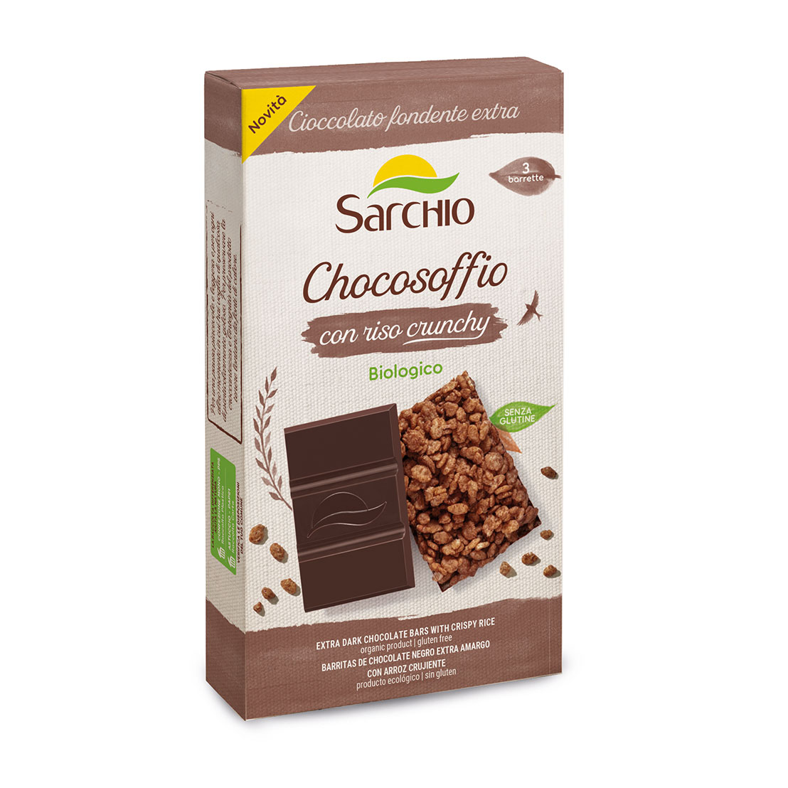 Chocosoffio crunchy con cioccolato fondente extra