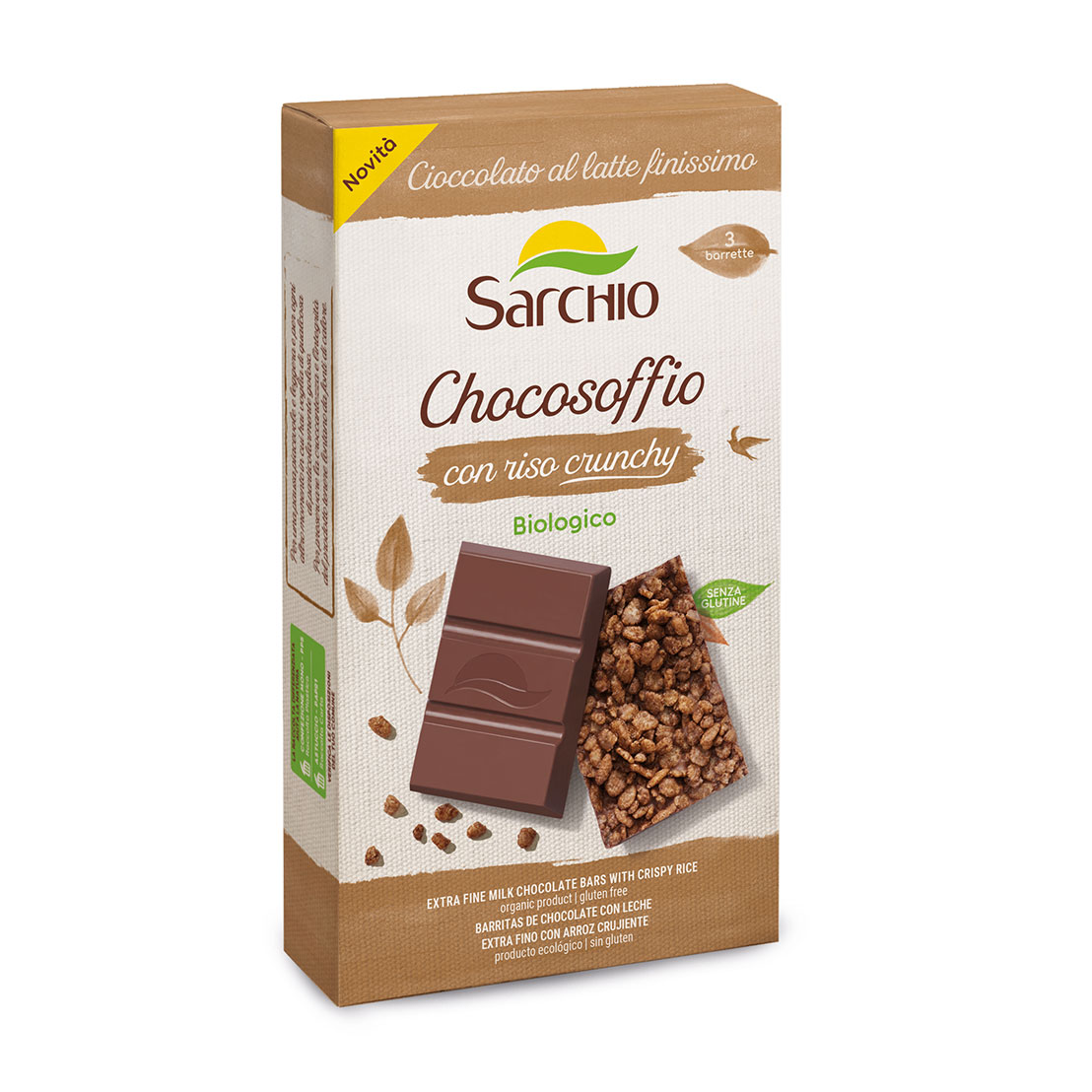 Chocosoffio crunchy con cioccolato latte finissimo