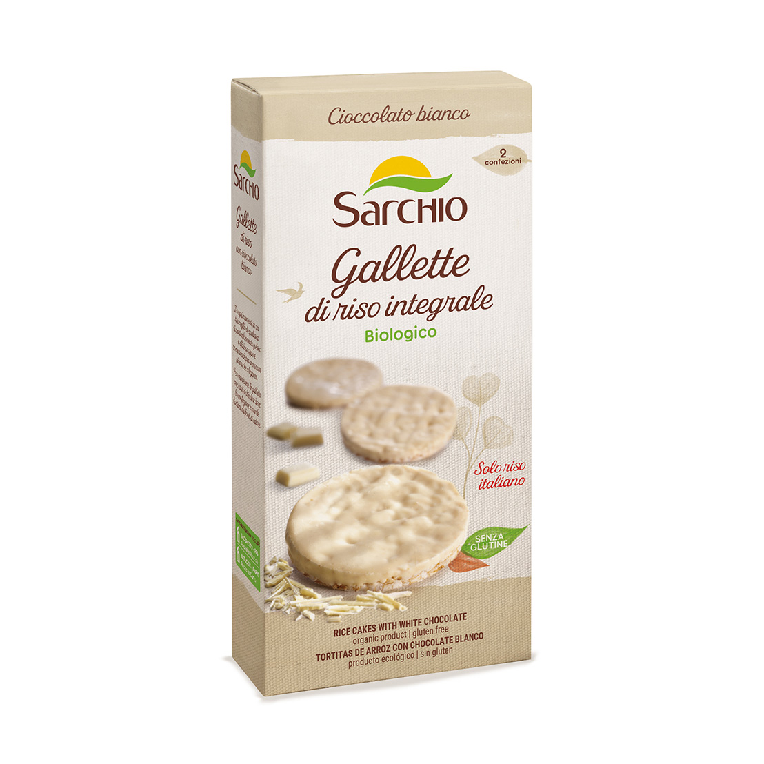 Gallette di riso <br> con cioccolato bianco