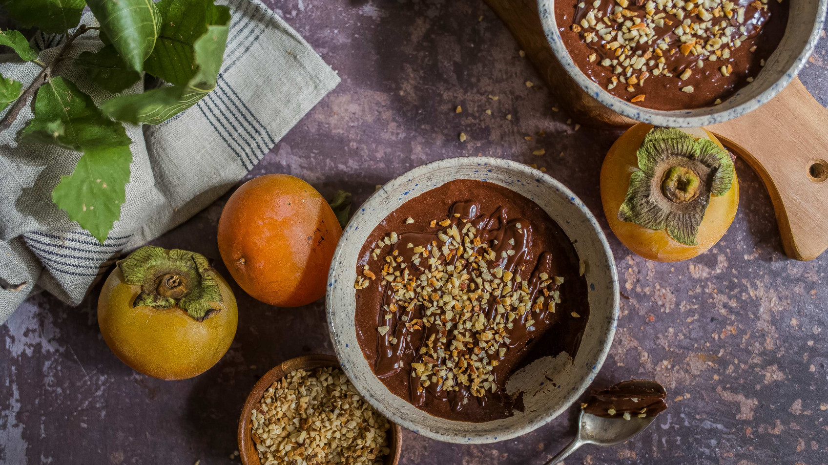 Budino di cachi e cacao