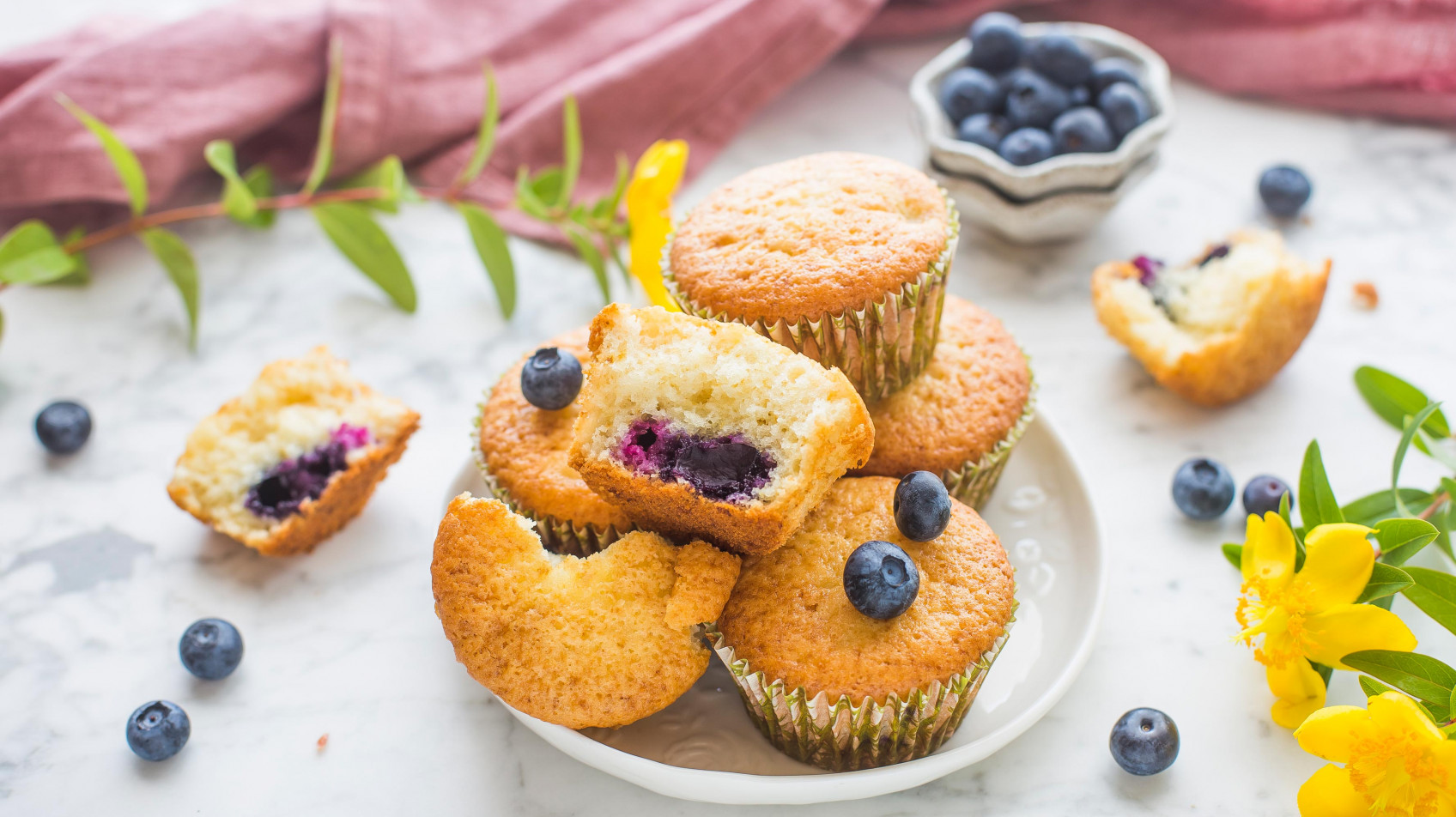 Muffin senza glutine ai mirtilli