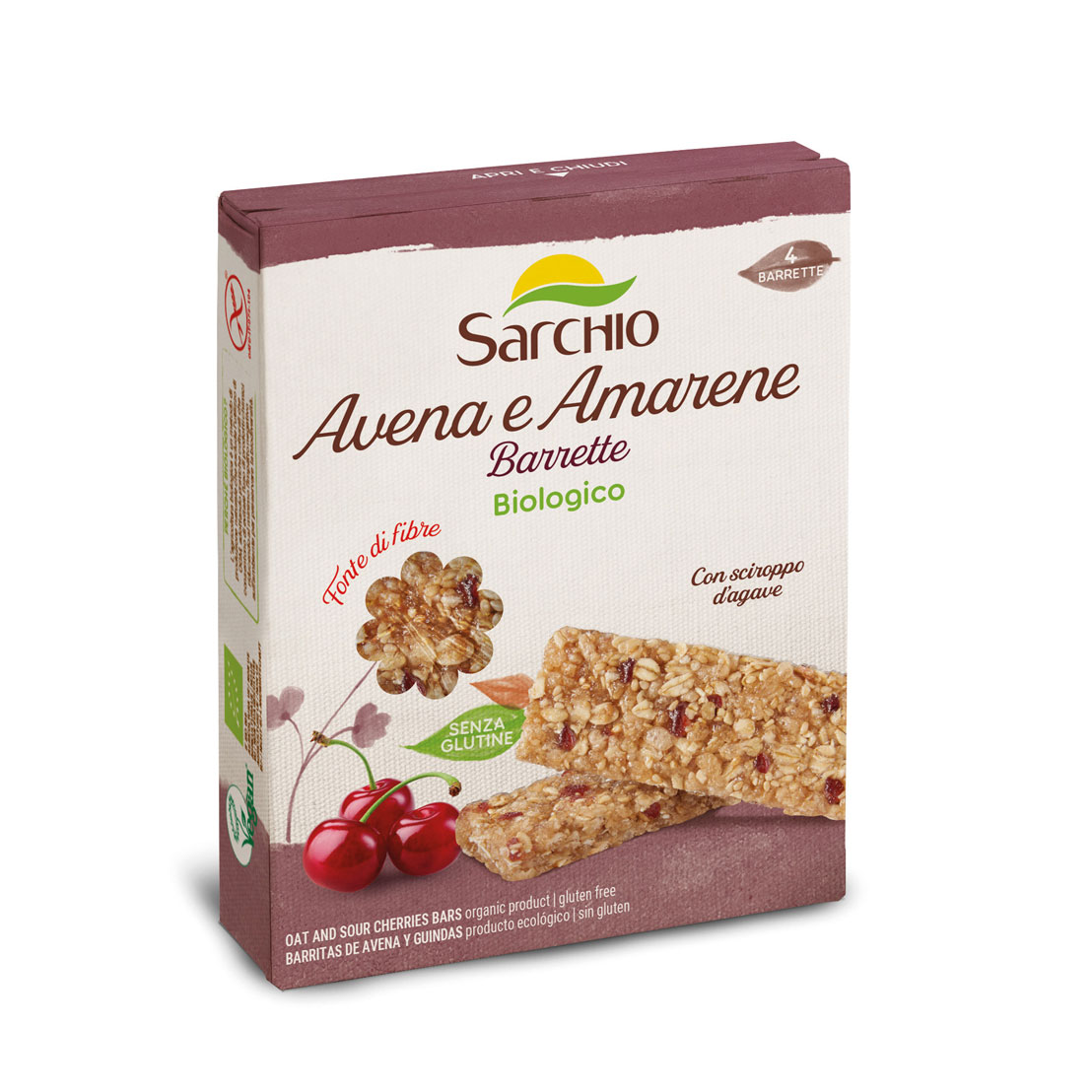 Barritas de avena y guindas