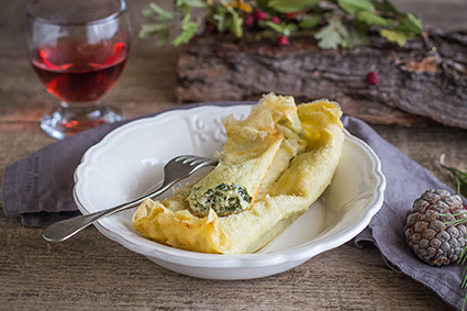 Crespelle al forno con ricotta e spinaci