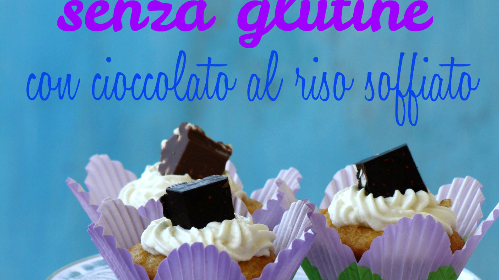 Cupcakes all'arancia con ricotta e cioccolato al riso soffiato 