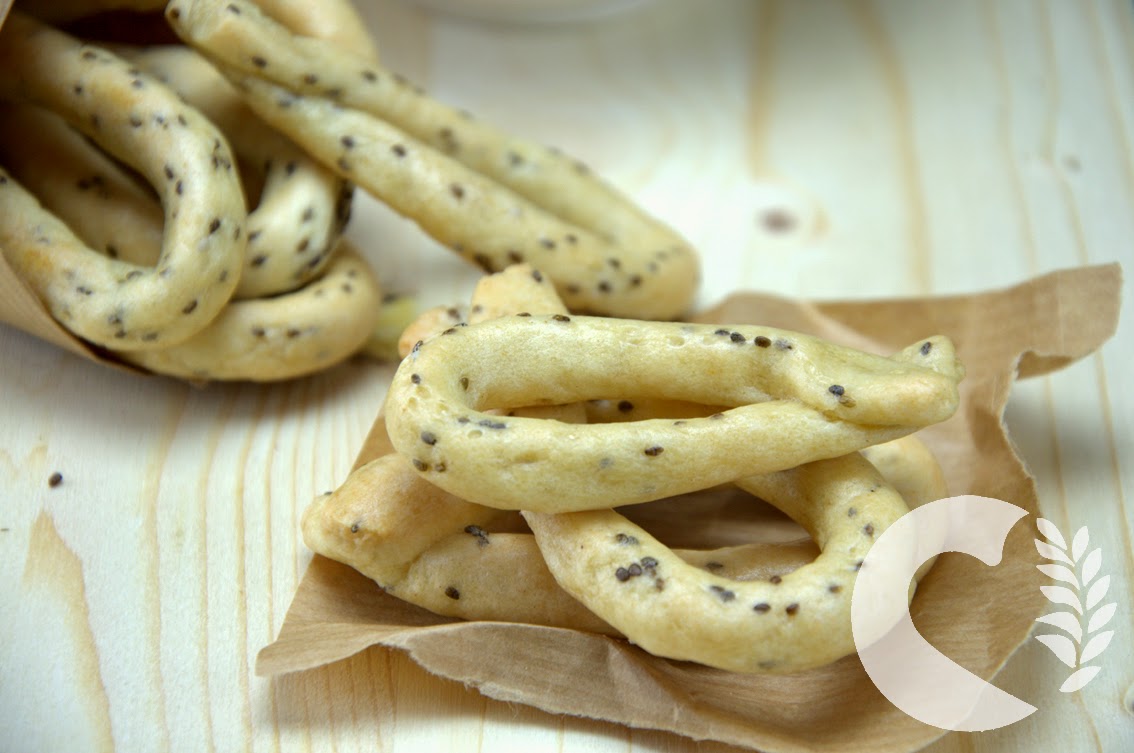 Taralli finos con semillas de chía