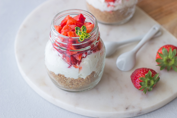 Cheesecake alla ricotta e fragole