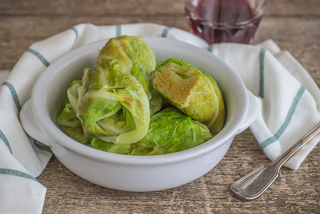 Involtini di verza vegetariani