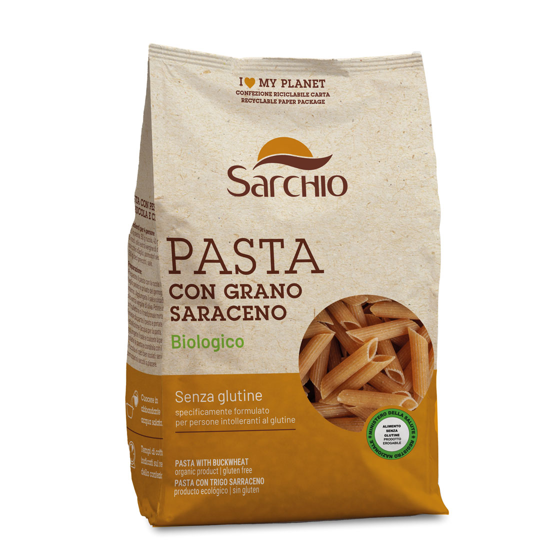 Penne con trigo sarraceno