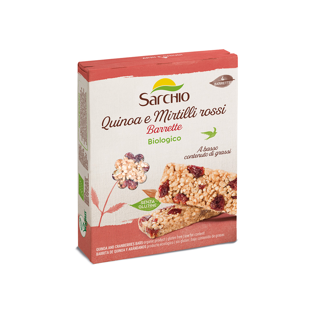 Barrette quinoa e mirtilli rossi