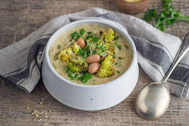 Vellutata di cavolfiore arrostito e grano saraceno